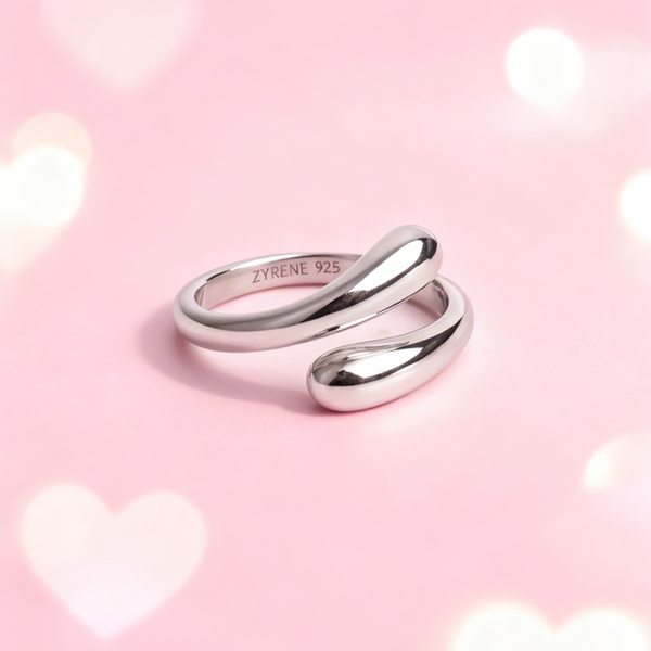SÉRAPH™ Ring – Adjustable 925 Sterling Silver Open Band by Zyrene | Anti-Tarnish Finish